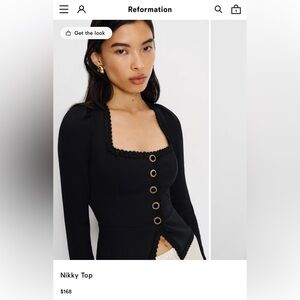 Reformation Black Nikky Top